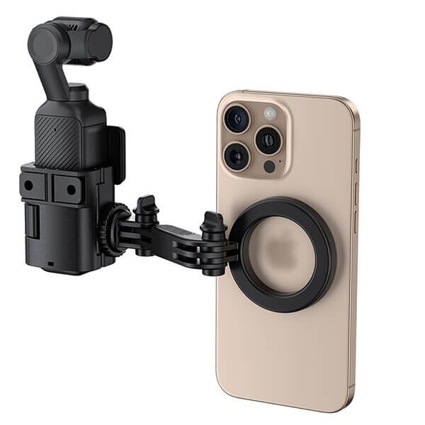 DJI Osmo Pocket 3 mit JJC Smartphone Halter und Handy