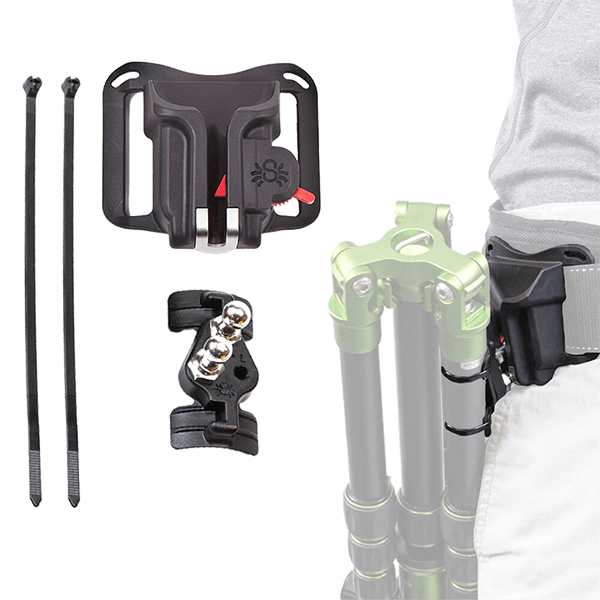 Spider Tripod Kit attached to belt