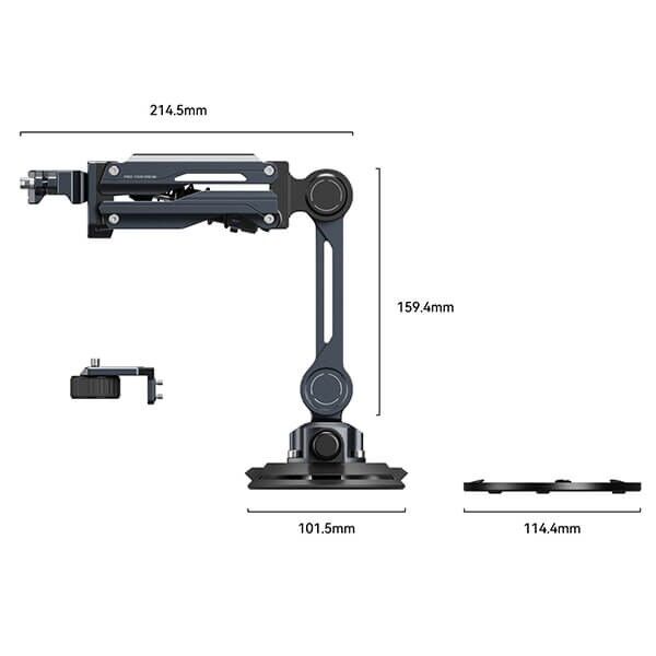 SmallRig Mini Stossdaempferarm mit Osmo Pocket 3 abmessungen