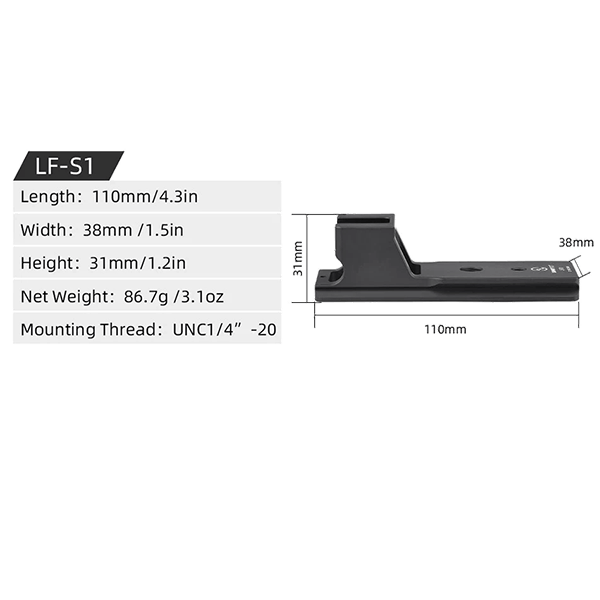 Sunwayfoto LF-S1 Objektiv Ersatzfuss zu Sony FE 70-200 mm f28