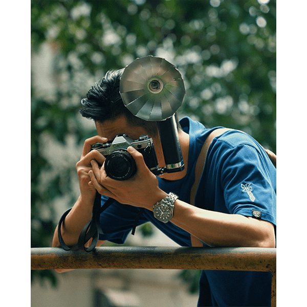 Godox Lux Master Retro Kamera Blitzgerät in Anwendung