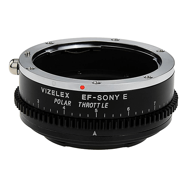 Lens adapter Canon EF to Sony E with polarizing filter by Fotodiox
