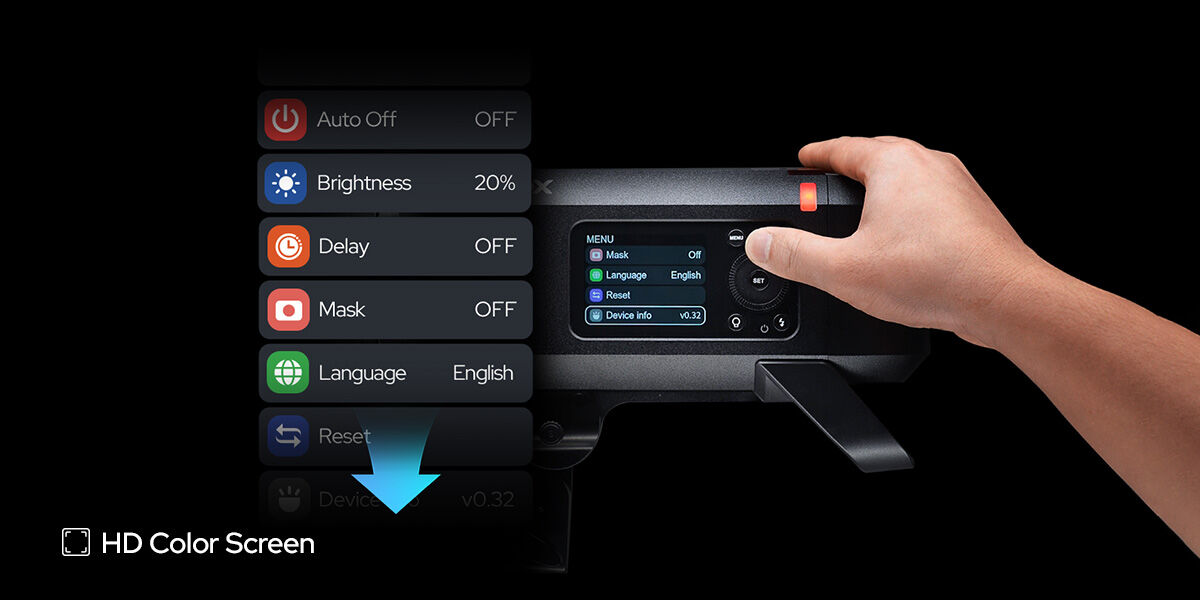 Godox AD800Pro Farbdisplay