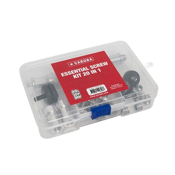 Kompaktes Aufbewahrungsset des Caruba Essential Screw Kit 20 in 1