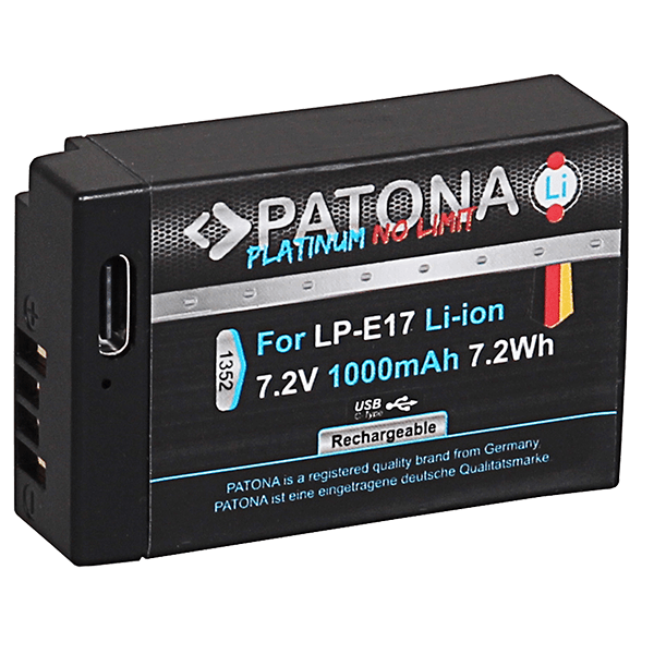 Akku Canon lp e17 mit USB-C Input von Patona