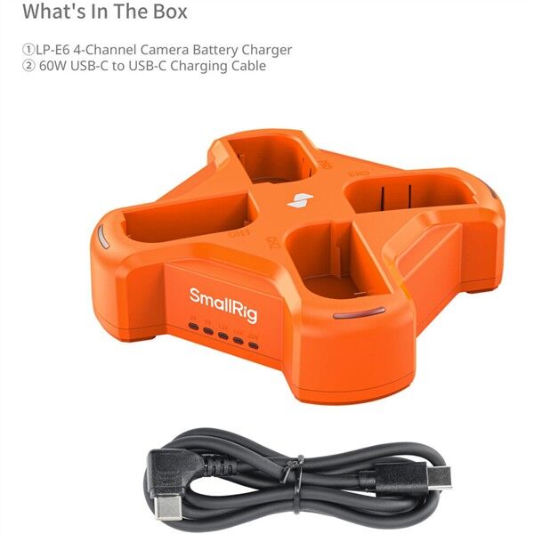 SmallRig 4 fach Ladegeraet zu Canon LP-E6NH Lieferumfang SmallRig 4 fach Ladegeraet zu Canon LP-E6NH Lieferumfang