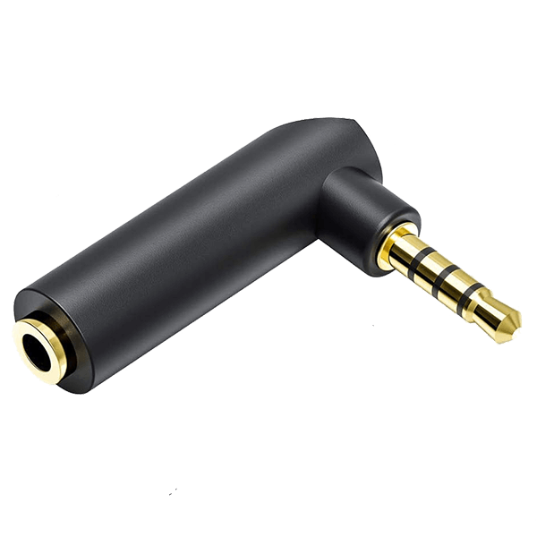 3.5mm TRRS to 3.5mm TRRS right angle Audio adapter