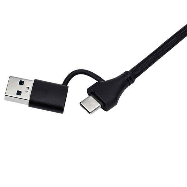 Kartenleser XQD Speicherkarte USB C und UBS A von JJC Anschluss offen