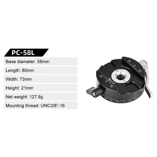 Arca Panorama Schwenkkopf PC-58L von Sunwayfoto