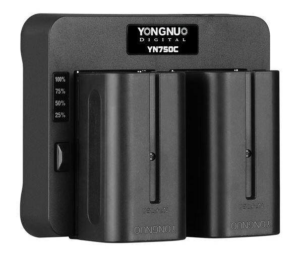 Yongnuo Ladegerät YN750C nur in Verbindung mit AC YN600 mit beiden akkus