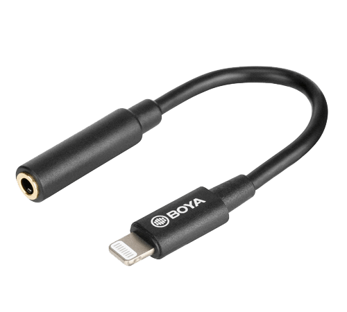 BOYA BY-K 3 3.5mm TRRS to Lightning Audio Adapter