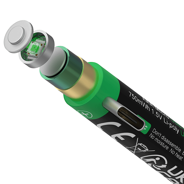 Wiederaufladbarer Batterie USB-C AAA-Akkus 750mWh Patona im Detail