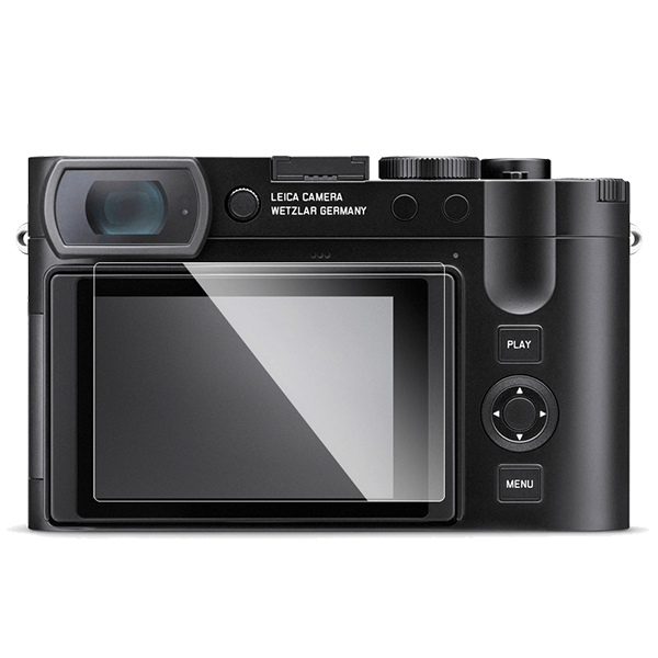 Displayschutz passend zur Leica Q3 auf Kamera