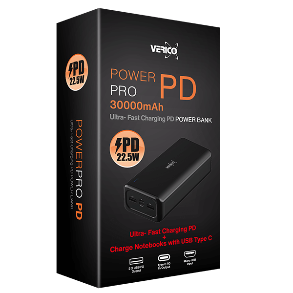 Powerbank with Quick Charge PD 30.000mAh black