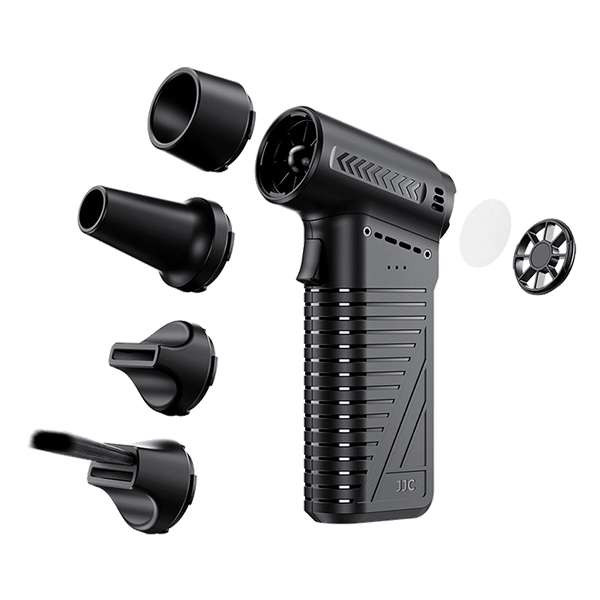 Lieferumfang des elektrischen Luftbläsers für Kameraausrüstung