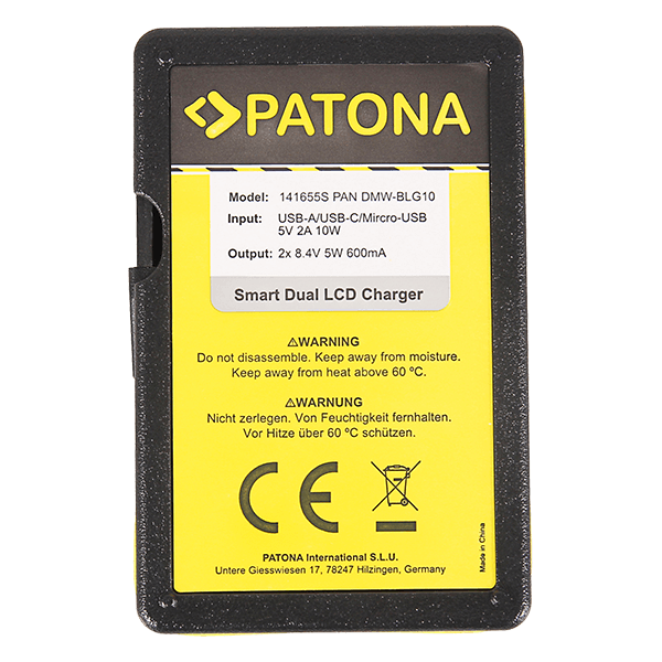 Ladegerät zu Panasonic DMW-BLG10 technische Daten