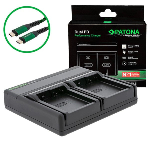 Ladegerät Kamera Akku Dual zu Panasonic DMW-BLC12PP USB-C