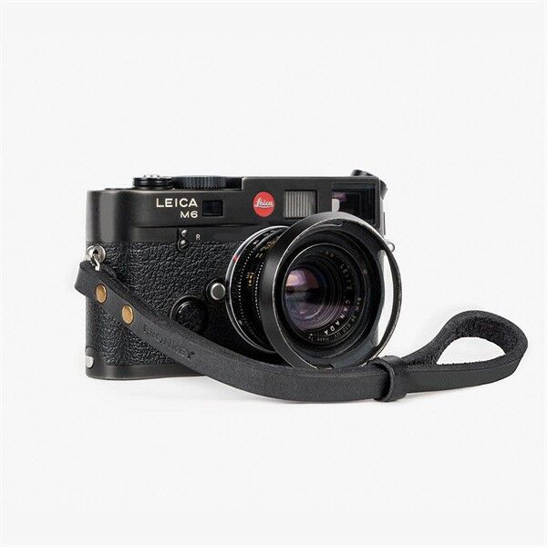 Bronkey Berlin 201 camera hand strap, black front view