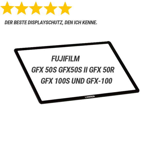 Displayschutz aus Glas zu allen Fujifilm GFX Modellen mit Bewertung