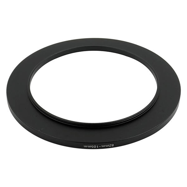 Step-up ring from 82 mm to 105 mm on the lens side