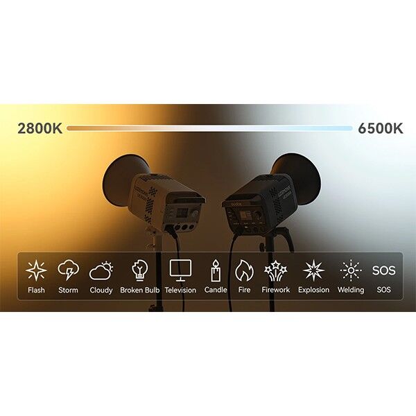 Godox LE300Bi LED Dauerlicht Effekte