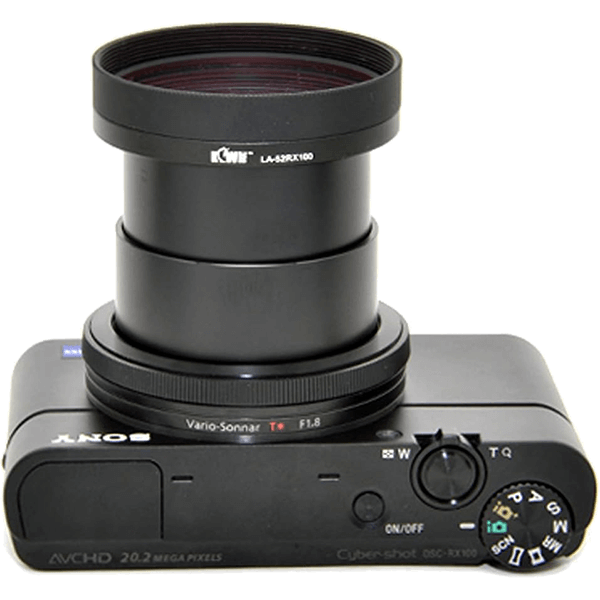 ony RX100 mit montiertem Filter Adapter – Anwendung