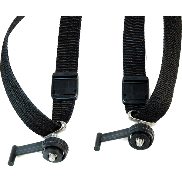 Kameragurt Sun Sniper DPH zwei Kaemras Rotaball Pro in schwarz Befestigung