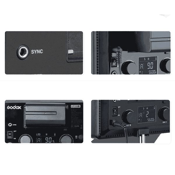 Godox Flächenleuchte Blitz LED LF308Bi 3300-5600K