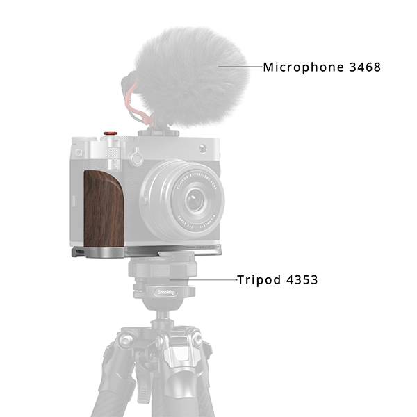 SmallRig Handgriff direkt auf Arca-Swiss-Stativ montiert