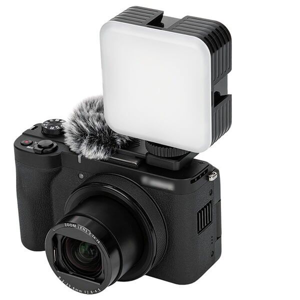 Application of the microphone windshield on Canon PowerShot V1