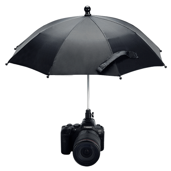 Kamera Regenschirm Blitzschuh Montage gross auf Kamera