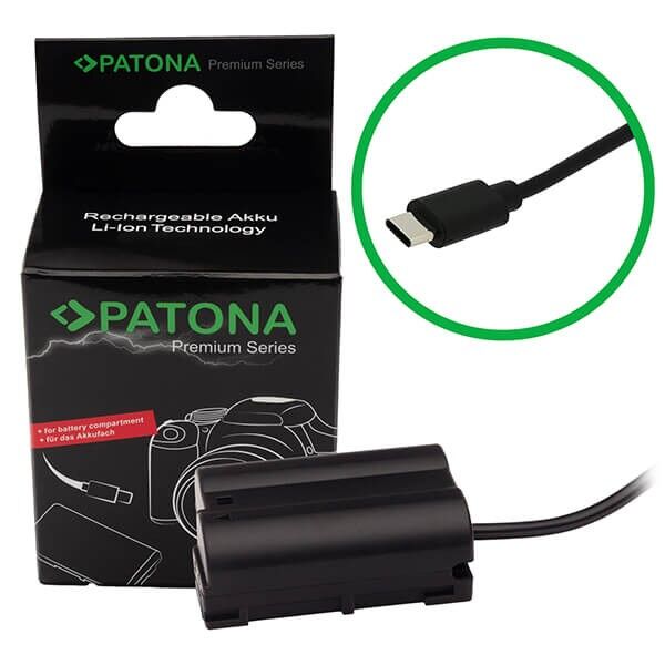 Nikon EN-EL15 dummy battery USB C front view