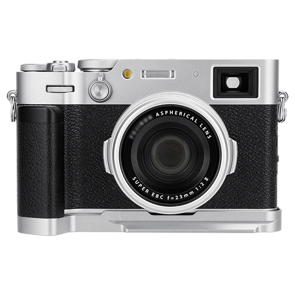 Camera grip for Fujifilm X100VI X100V and X100F in silver