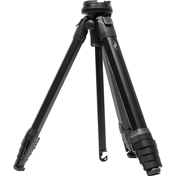 Compact and stable Peak Design aluminum travel tripod, ideal for on the go.