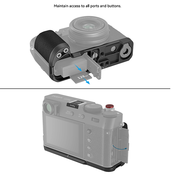 SmallRig Handgriff passend zu Fujifilm X100VI und X100V in schwarz 4556