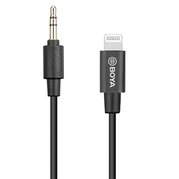 BOYA BY-K1 3.5mm TRRS to Lightning Audio Adapter