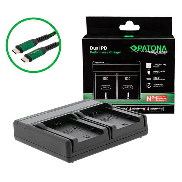 Ladegerät Kamera Akku Dual zu Sony NP-FZ100 USB-C