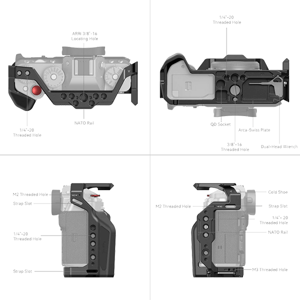 SmallRig Multifunctional Cage for FUJIFILM X-T5 4135