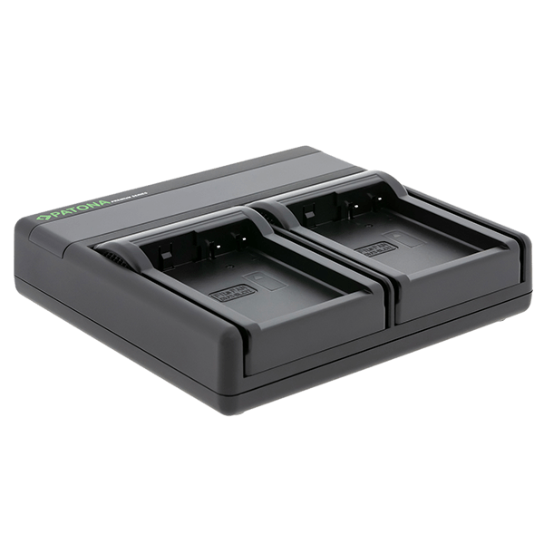 Ladegerät Kamera Akku Dual zu Panasonic DMW-BLC12PP USB-C seitlich