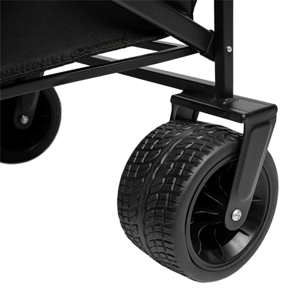 Foldable transport trolley in black