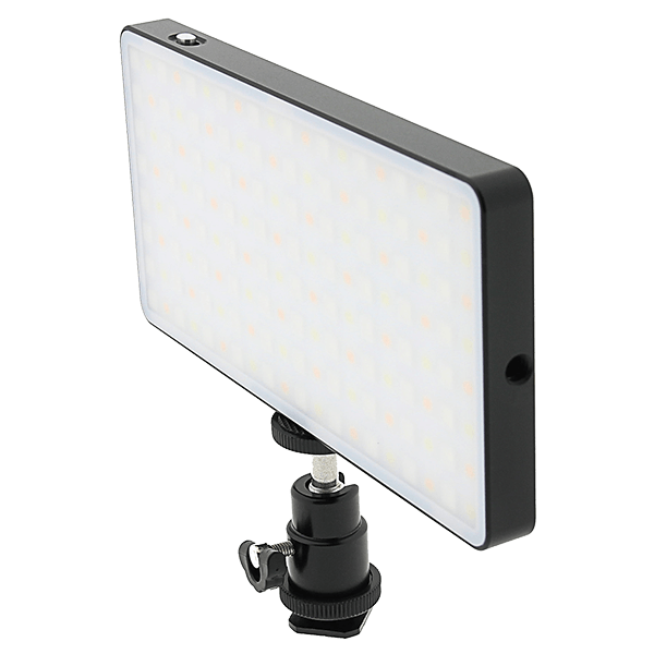 LED160 Foto und Videolicht mit Akku und RGB von Patona auf Kugelkopf