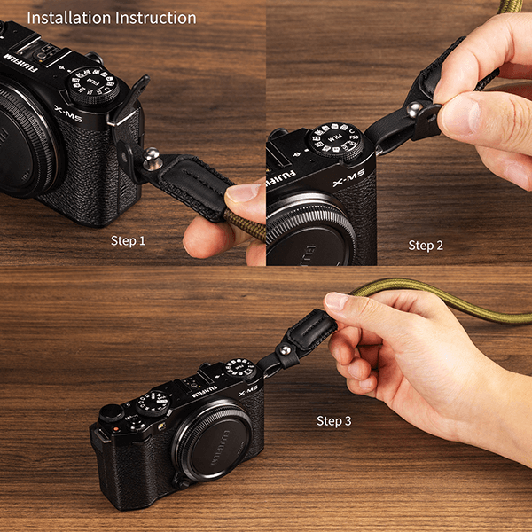 Smallrig geflochtener Schulterriemen in Schwarz 4882 montage