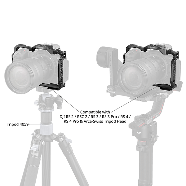SmallRig Kamera Cage passend zu Nikon Z6 III 4519 auf Stativ oder Gimbal