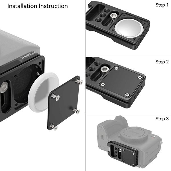 Arca Schnellwechselplatte zur verwendung von AirTag von SmallRig montage