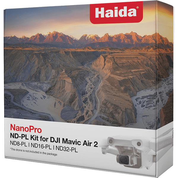 Haida Nano Pro ND-PL 3-Filter Pack for DJI Mavic Air 2 packing