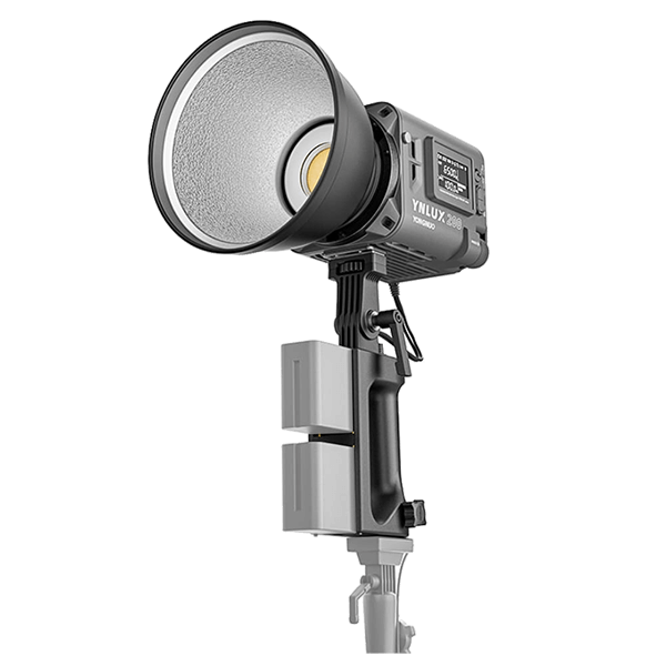 Yongnuo YNLUX200 LED Dauerlicht Frontansicht Akku betrieb