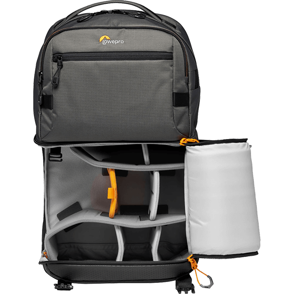 Fotorucksack Lowepro Fastpack PRO BP 250 AW III grau offen