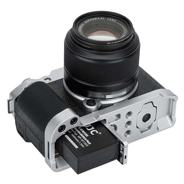 Camera handgrip for Fujifilm X-M5 in silver