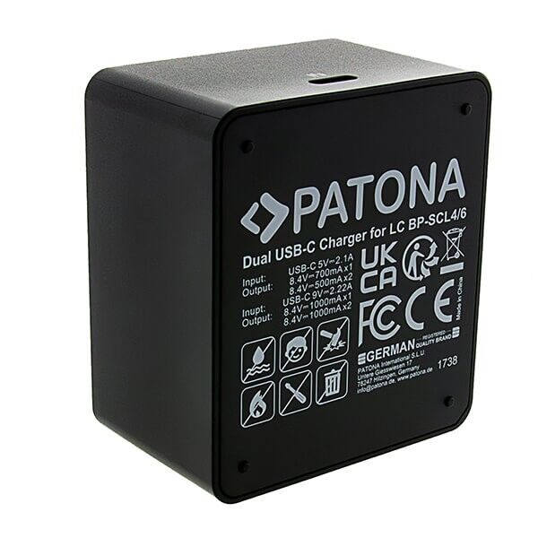 Patona Dual Ladegeraet fuer Leica Akkus Unterseite