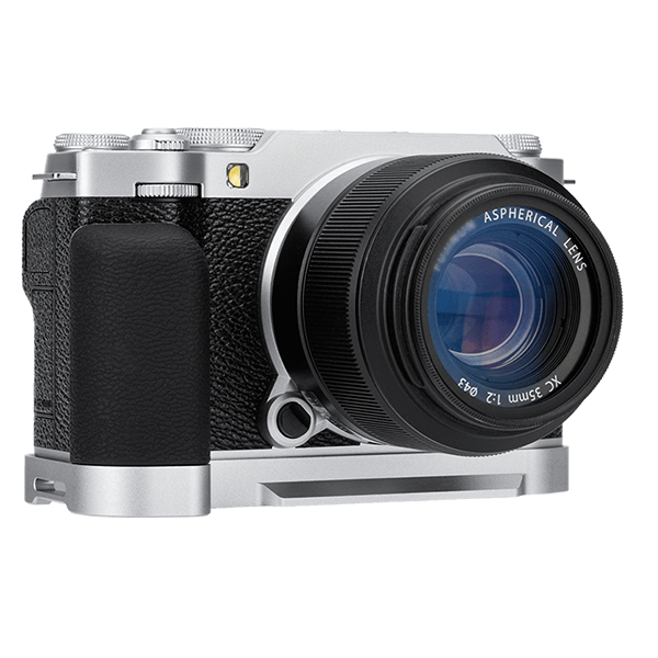 Camera handgrip for Fujifilm X-M5 in silver